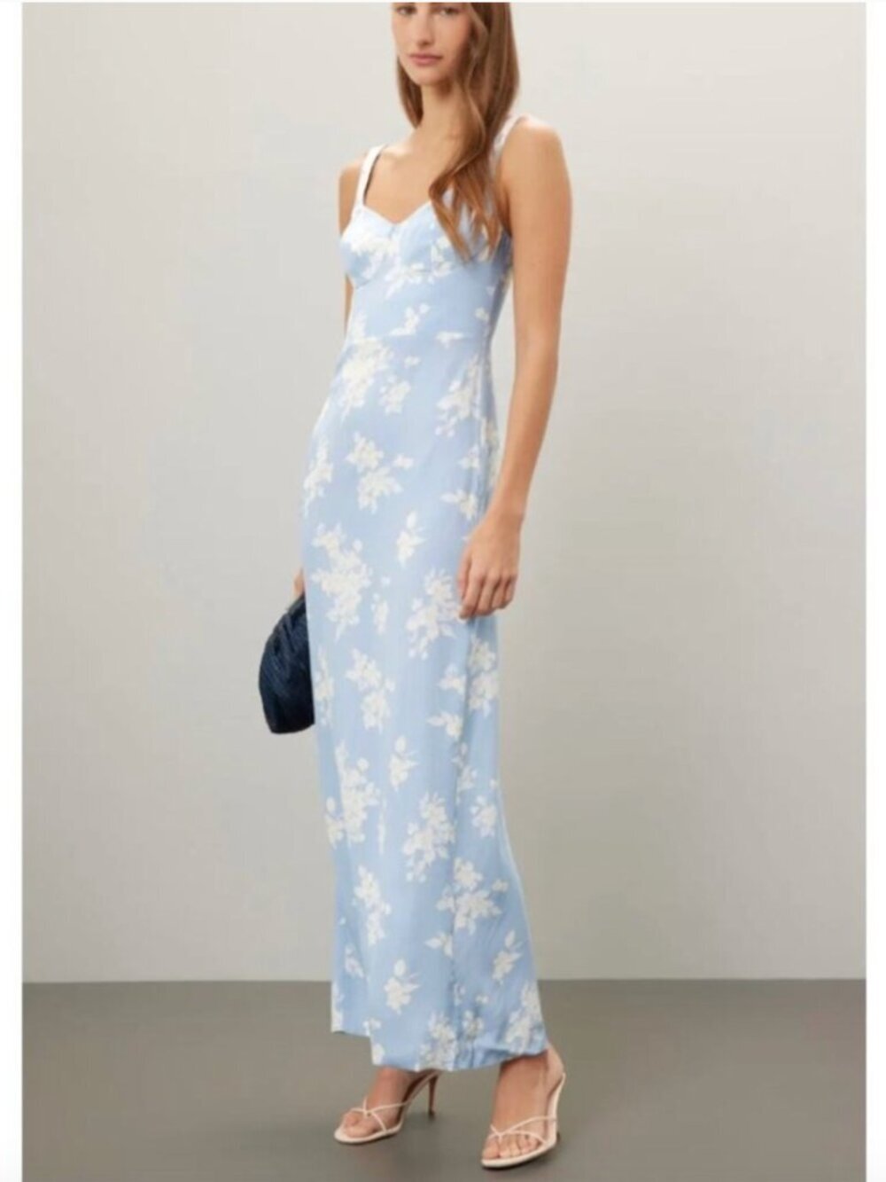 Reformation Light Blue Floral Maxi Dress - Picture 2 of 6
